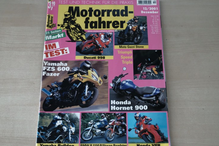 Deckblatt Motorradfahrer (12/2001)