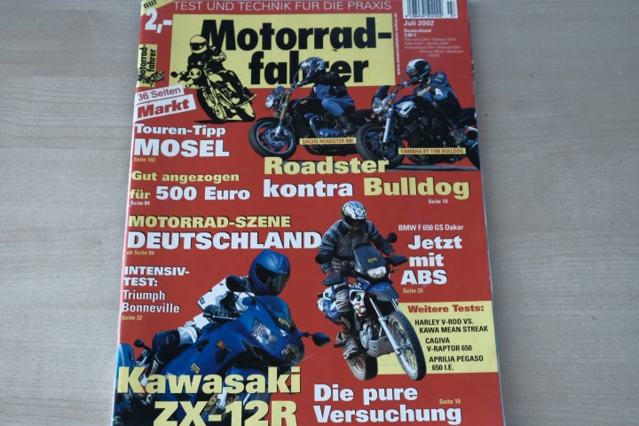 Deckblatt Motorradfahrer (07/2002)