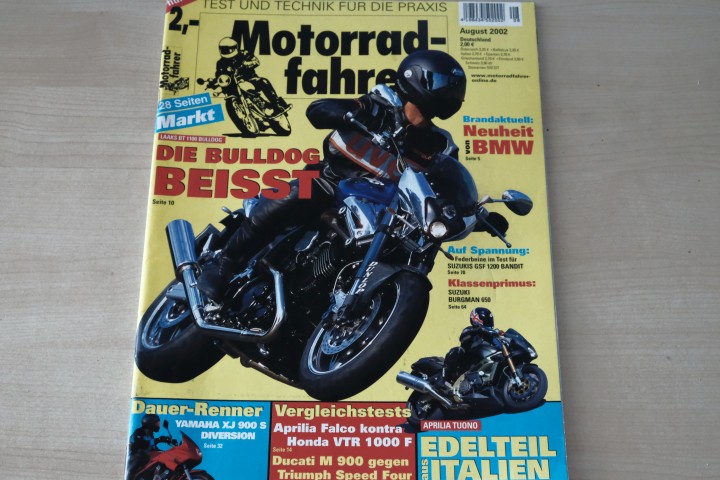 Deckblatt Motorradfahrer (08/2002)