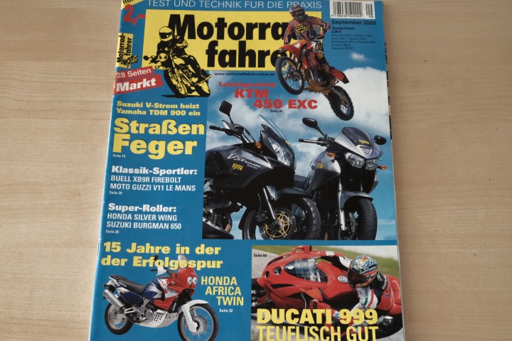 Deckblatt Motorradfahrer (09/2002)