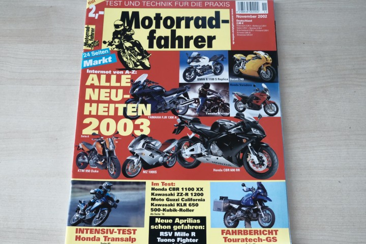 Deckblatt Motorradfahrer (11/2002)