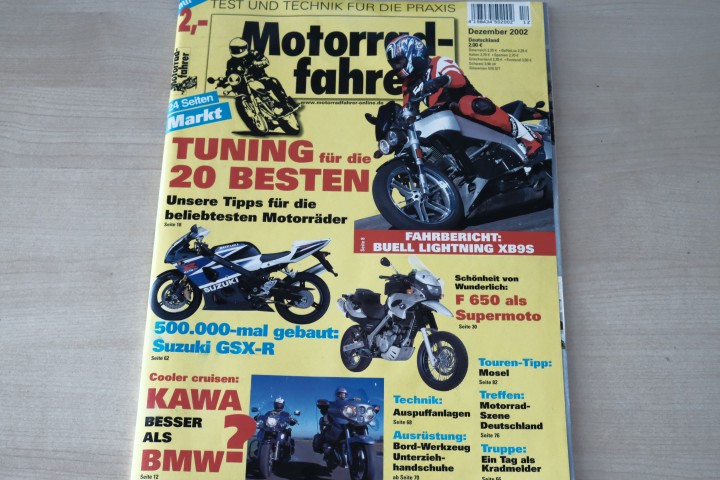 Deckblatt Motorradfahrer (12/2002)