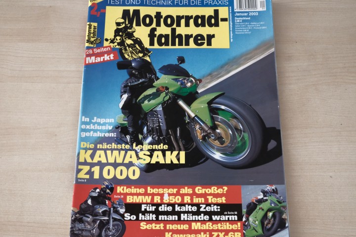 Deckblatt Motorradfahrer (01/2003)