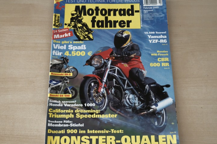 Deckblatt Motorradfahrer (02/2003)