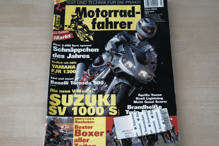 Deckblatt Motorradfahrer (03/2003)