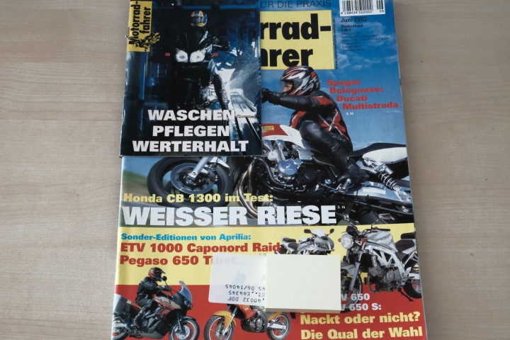 Deckblatt Motorradfahrer (06/2003)