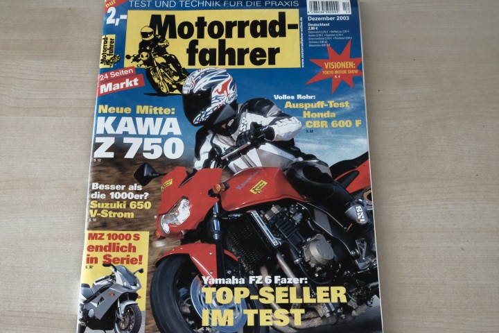 Deckblatt Motorradfahrer (12/2003)