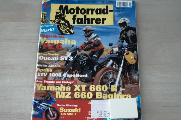 Deckblatt Motorradfahrer (05/2004)