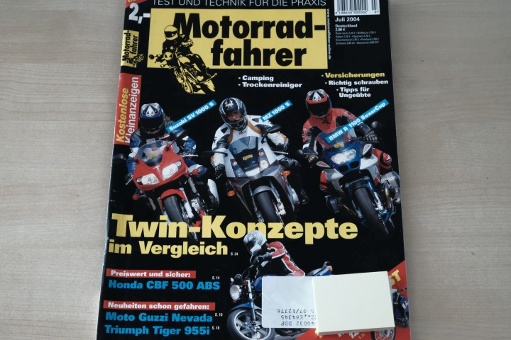 Deckblatt Motorradfahrer (07/2004)