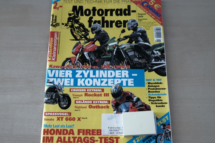 Deckblatt Motorradfahrer (08/2004)