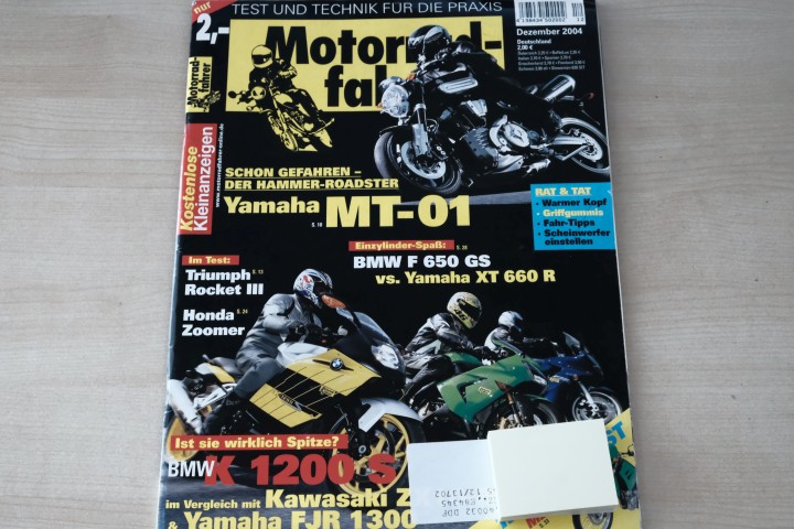 Deckblatt Motorradfahrer (12/2004)
