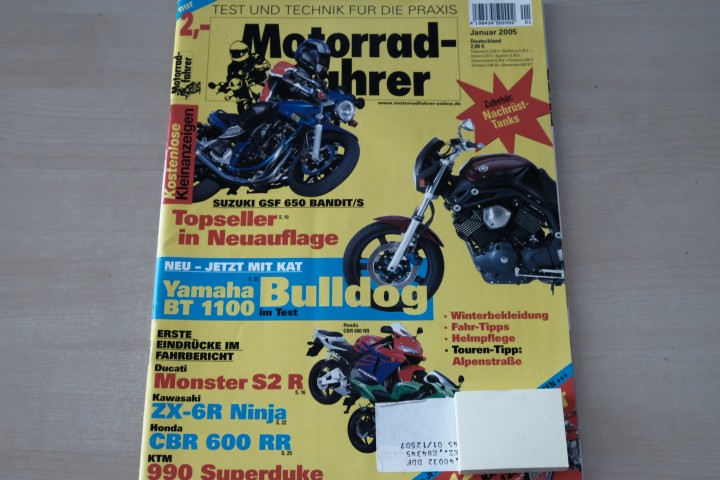 Deckblatt Motorradfahrer (01/2005)