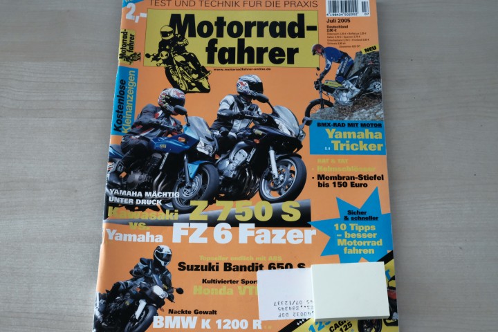 Deckblatt Motorradfahrer (07/2005)