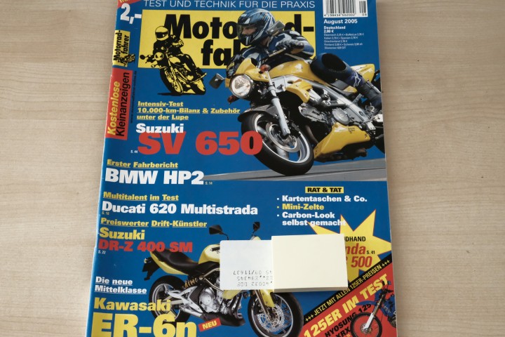 Deckblatt Motorradfahrer (08/2005)