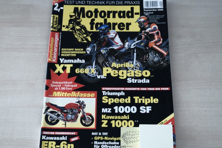 Deckblatt Motorradfahrer (09/2005)