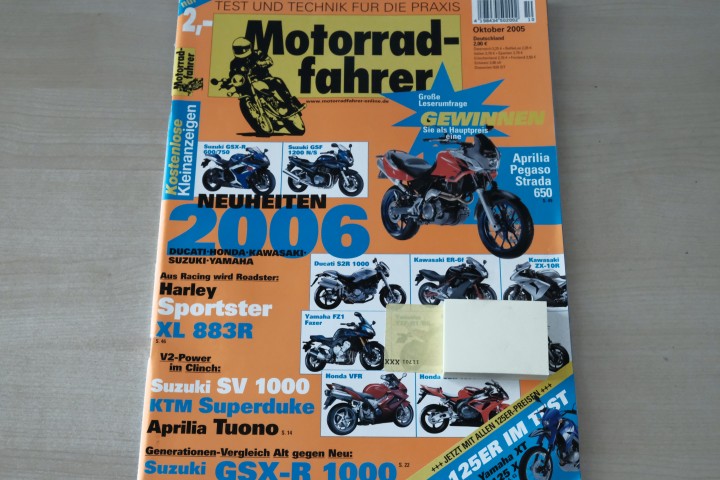 Deckblatt Motorradfahrer (10/2005)