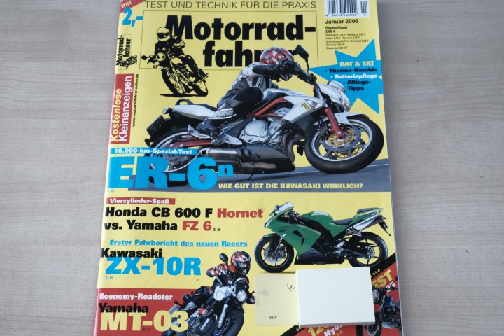 Deckblatt Motorradfahrer (01/2006)