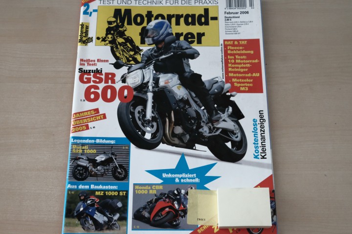 Deckblatt Motorradfahrer (02/2006)