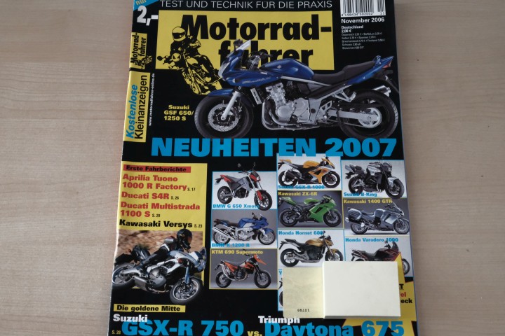 Deckblatt Motorradfahrer (11/2006)