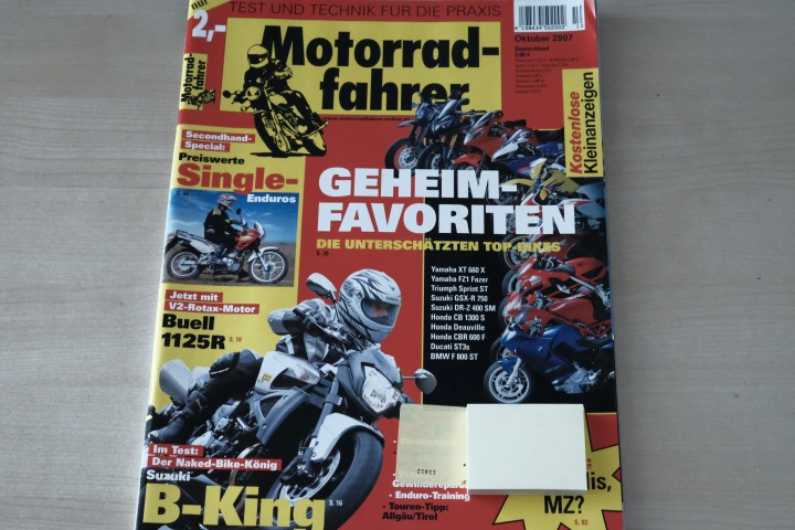 Deckblatt Motorradfahrer (10/2007)