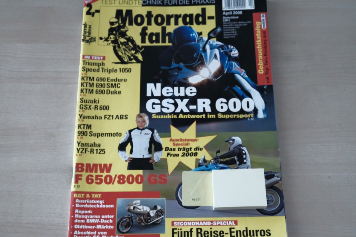 Deckblatt Motorradfahrer (04/2008)