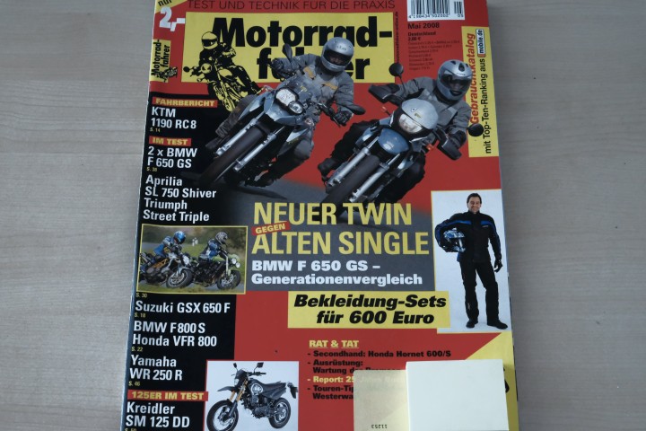 Deckblatt Motorradfahrer (05/2008)