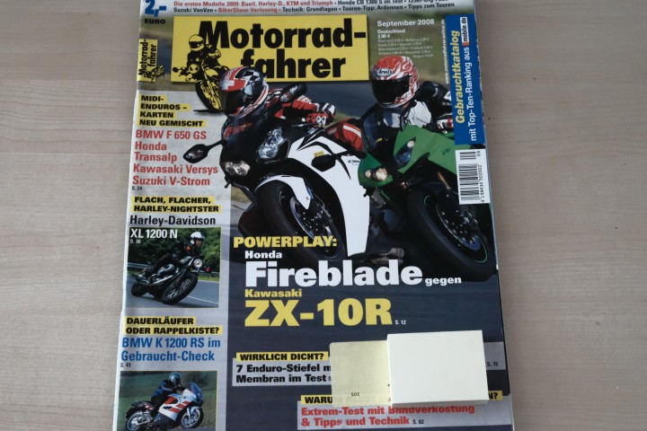 Deckblatt Motorradfahrer (09/2008)