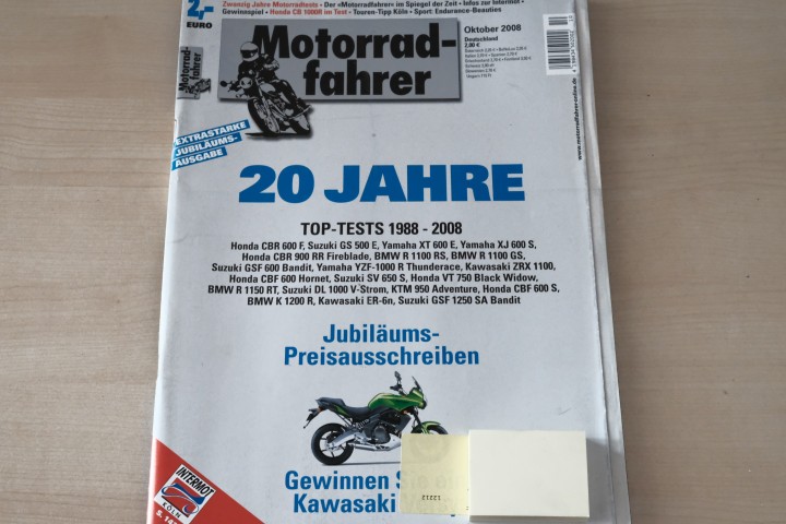 Deckblatt Motorradfahrer (10/2008)