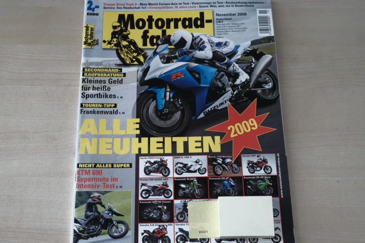 Deckblatt Motorradfahrer (11/2008)