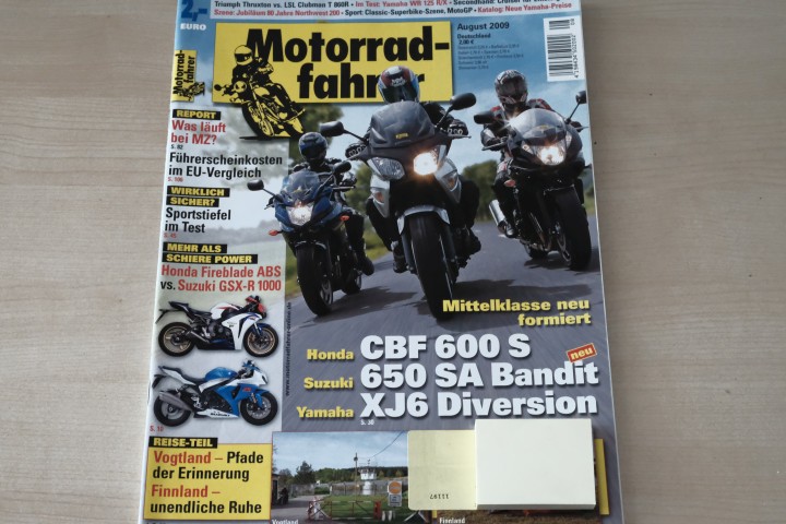 Deckblatt Motorradfahrer (08/2009)
