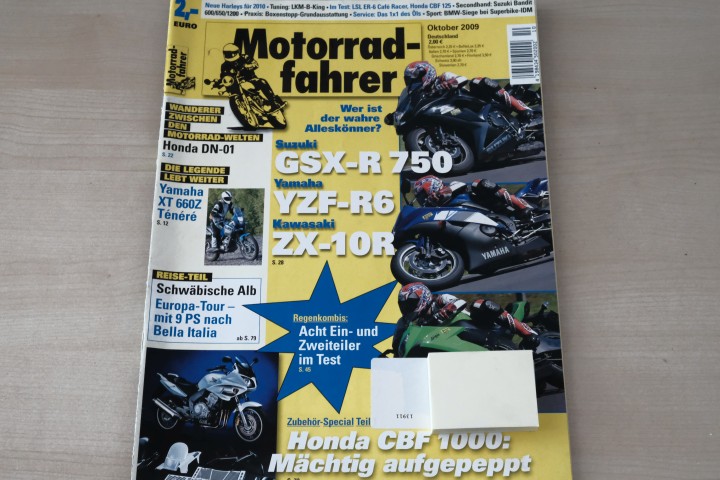 Deckblatt Motorradfahrer (10/2009)