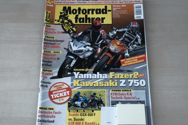 Deckblatt Motorradfahrer (10/2010)