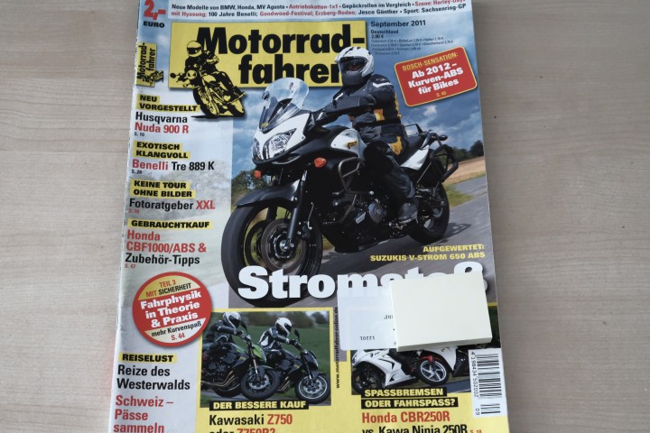 Deckblatt Motorradfahrer (09/2011)