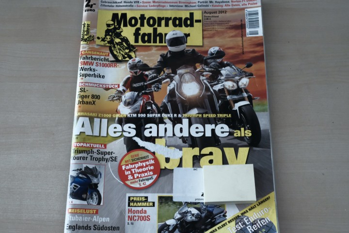 Deckblatt Motorradfahrer (08/2012)