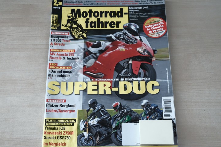 Deckblatt Motorradfahrer (09/2012)