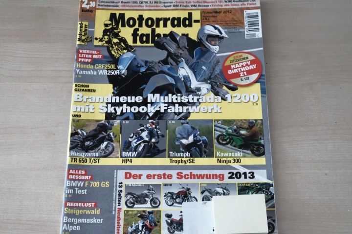 Deckblatt Motorradfahrer (11/2012)