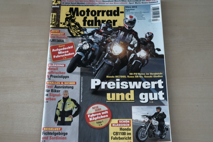 Deckblatt Motorradfahrer (03/2013)